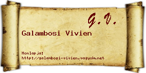 Galambosi Vivien névjegykártya